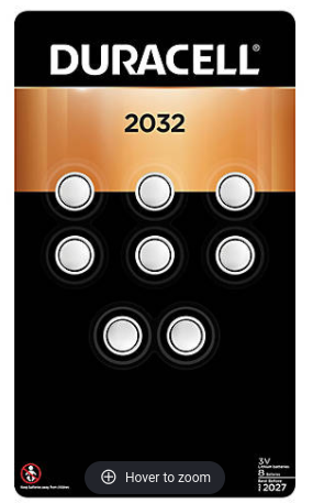 Duracell 2032 Lithium Coin Batteries, 8 ct.