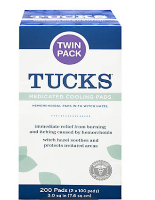 Tucks Medicated Cooling Pads, 100 count