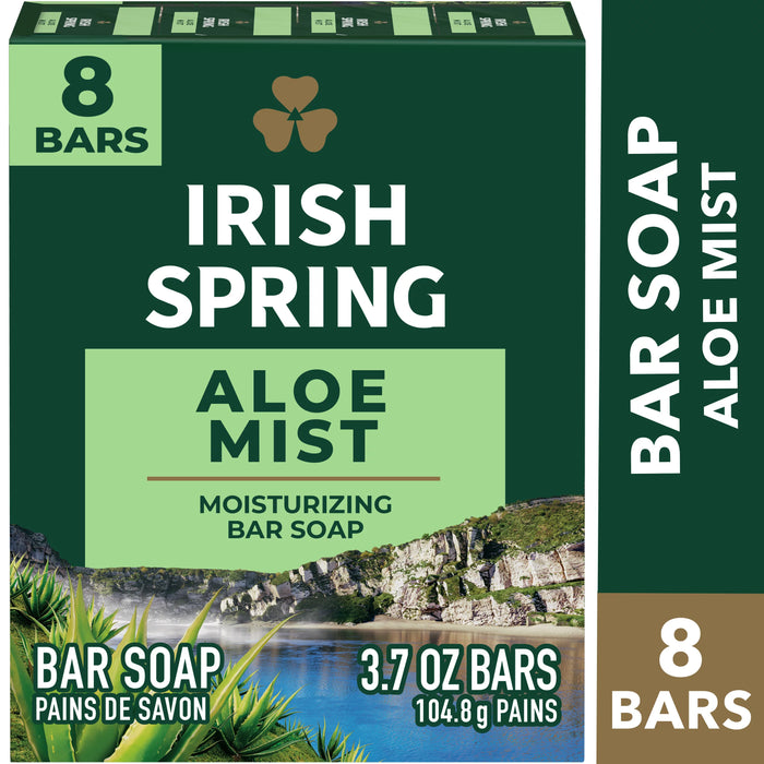 Irish Spring Aloe Mist Deodorant Bar Soap 3.7oz (8 Pack)