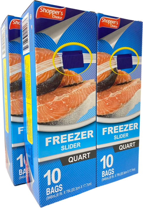 Shopper's Choice Quart Freezer Bag 10ct (4 Pack)