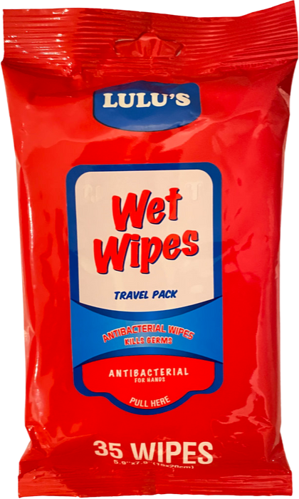 Antibacterial Hand Wet Wipes Travel Pack 35ct.