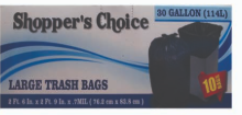 Shopper's Choice 30 Gallon Trash Bags 8ct.