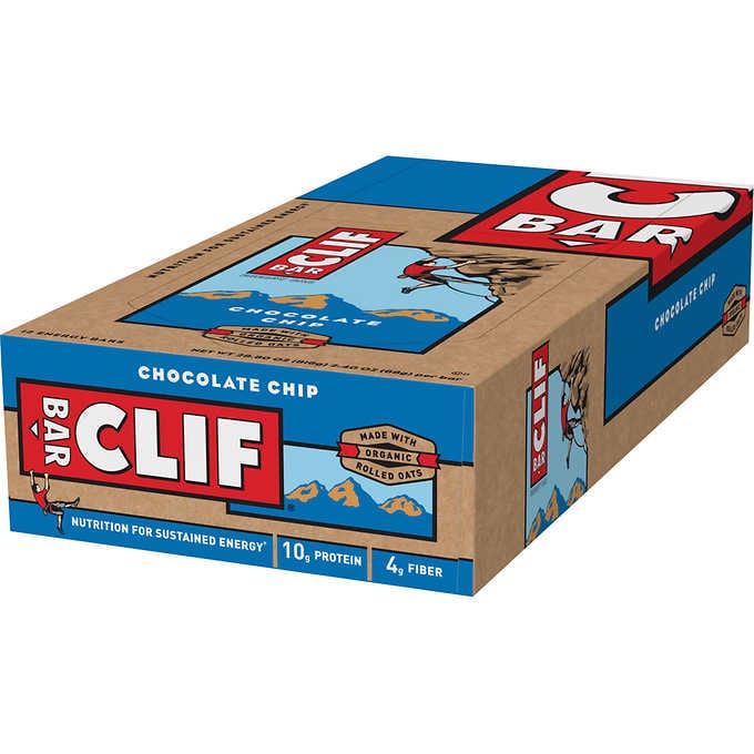 Clif Bar, Chocolate Chip, 2.4 oz, 12-count