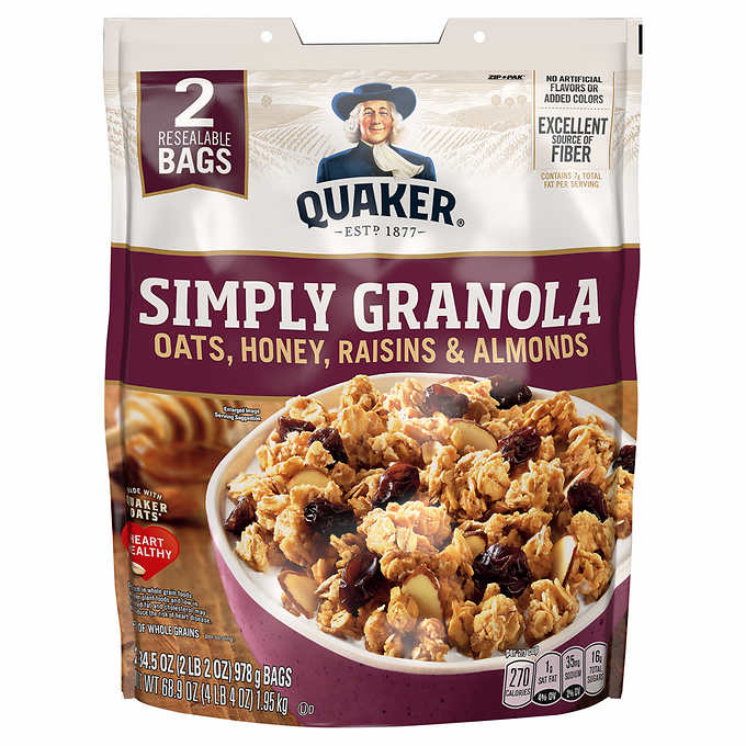 Quaker (2 ct. 34.5 oz.) Simply Granola Cereal