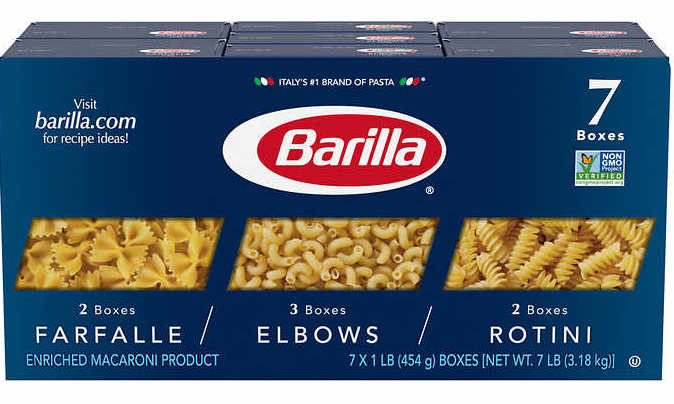 Barilla Pasta, Variety Pack, 1 lb, 7-count