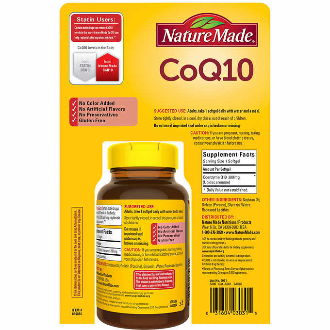 Nature Made CoQ10 - 200mg - 140softgels.