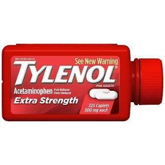Tylenol 325 ct Extra Strength, 500 mg.