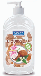Lucky Liquid Hand Soap 14 Fl Oz Coconut