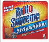 Brillo Soap Free Steel Wool Pads 6ct Stripe & Shine