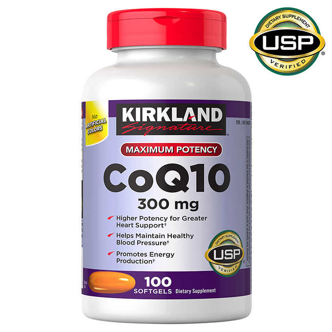 Kirkland Signature  CoQ10 300 mg, 100 Softgels Maximum Potency Dietary