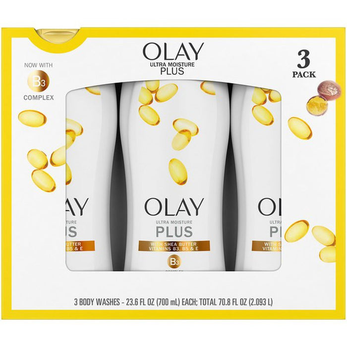 Olay Ultra Moisture Plus Body Wash 23.6 fl oz (Pack of 3)