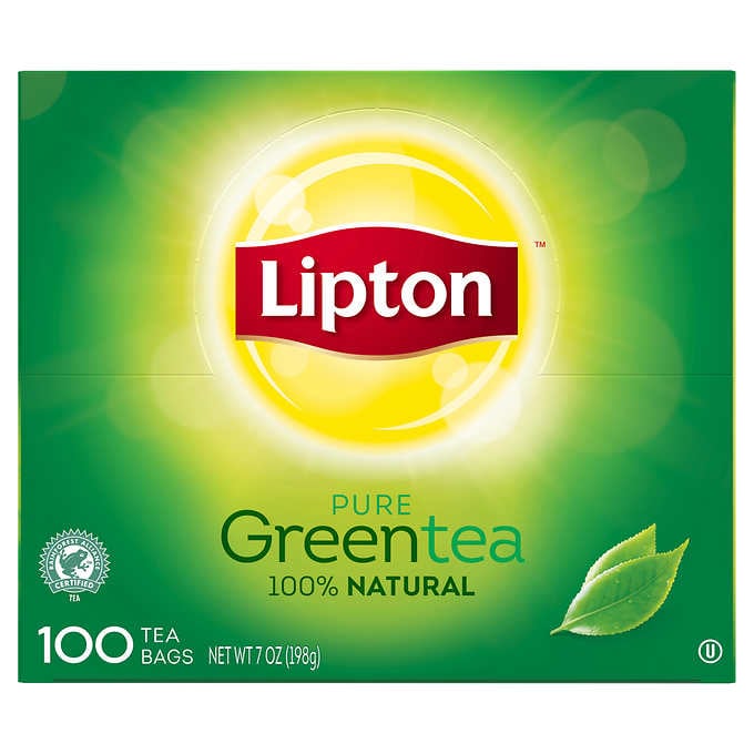 Lipton 100% Natural Pure Green Tea, 100-count
