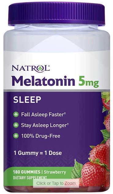 Natrol 180ct  Melatonin 5 mg., Gummies