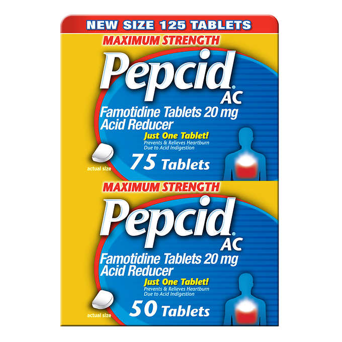 Pepcid AC Maximum Strength 20 mg., 125 Tablets