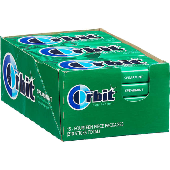 Orbit Spearmint Sugar-Free Gum (14 ct., 15 pks.)