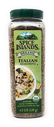 Spice Islands Organic Italian Seasoning Salt-Free Gluten-Free, 4.5 Ounce