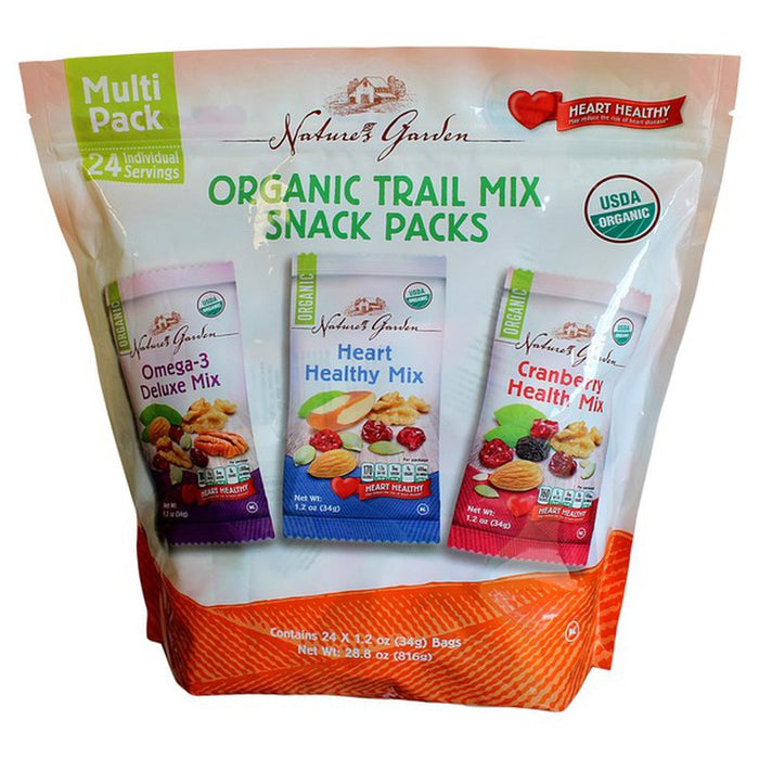 Nature's Garden Organic Trail Mix Snack 24 Packs