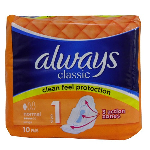 Always Classic Pads Normal 10ct.