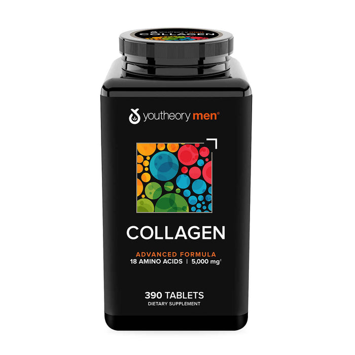 Youtheory Mens Collagen Advanced Formula, 390 Tablets